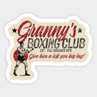 Granny's Boxing Club Sticker